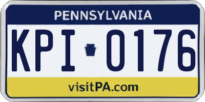 PA license plate KPI0176