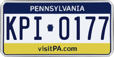 PA license plate KPI0177