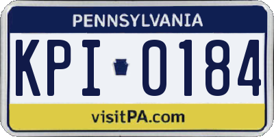 PA license plate KPI0184