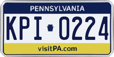 PA license plate KPI0224