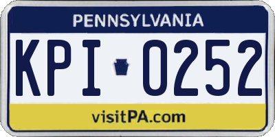 PA license plate KPI0252