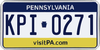 PA license plate KPI0271