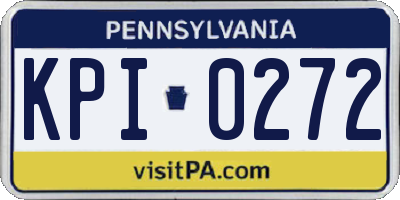 PA license plate KPI0272