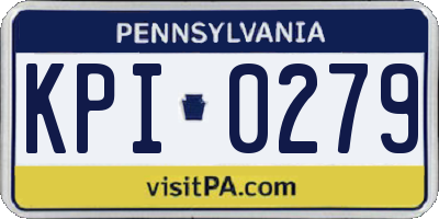 PA license plate KPI0279