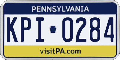 PA license plate KPI0284
