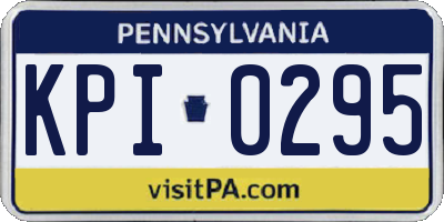 PA license plate KPI0295