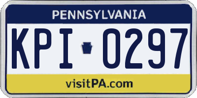 PA license plate KPI0297