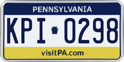 PA license plate KPI0298