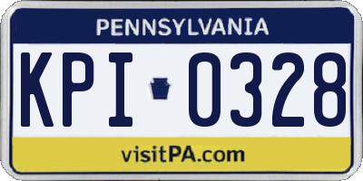 PA license plate KPI0328