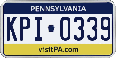 PA license plate KPI0339