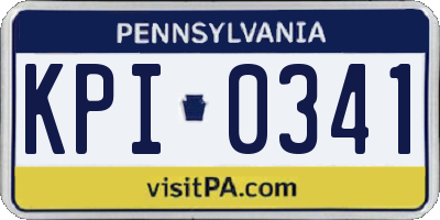 PA license plate KPI0341