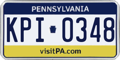 PA license plate KPI0348