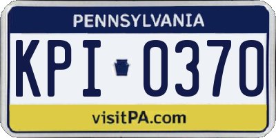 PA license plate KPI0370