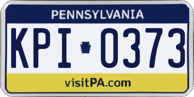 PA license plate KPI0373