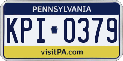 PA license plate KPI0379