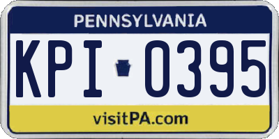 PA license plate KPI0395