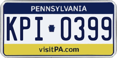 PA license plate KPI0399