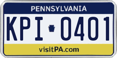PA license plate KPI0401