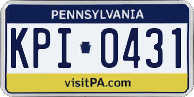 PA license plate KPI0431