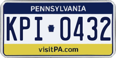 PA license plate KPI0432