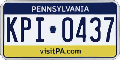 PA license plate KPI0437