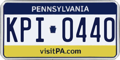 PA license plate KPI0440