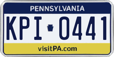 PA license plate KPI0441