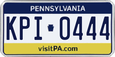 PA license plate KPI0444