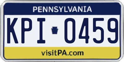 PA license plate KPI0459