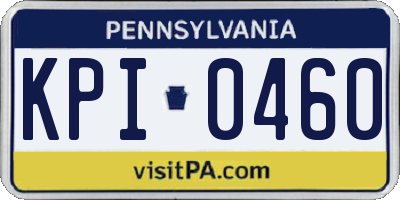 PA license plate KPI0460