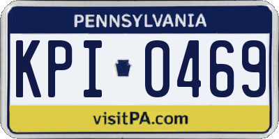 PA license plate KPI0469