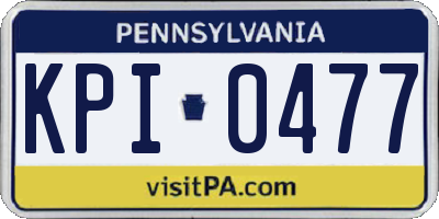 PA license plate KPI0477