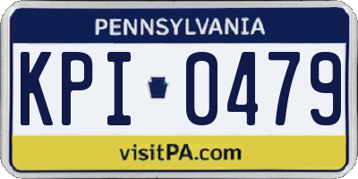 PA license plate KPI0479