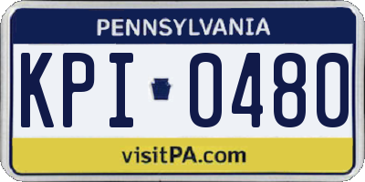 PA license plate KPI0480