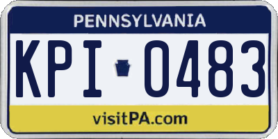 PA license plate KPI0483