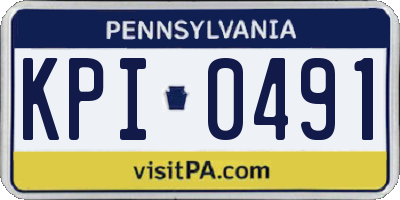 PA license plate KPI0491