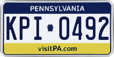 PA license plate KPI0492