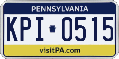 PA license plate KPI0515