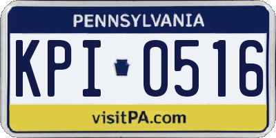 PA license plate KPI0516