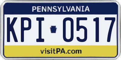PA license plate KPI0517