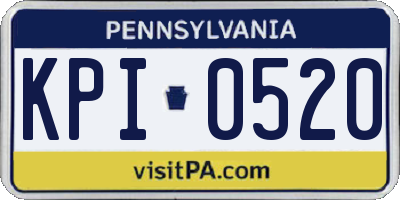 PA license plate KPI0520