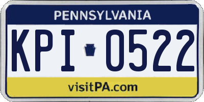 PA license plate KPI0522