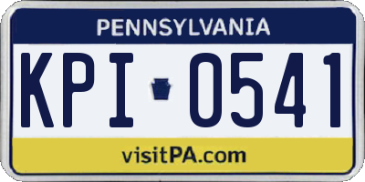 PA license plate KPI0541