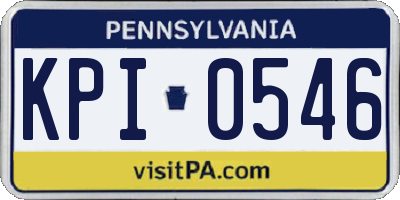 PA license plate KPI0546