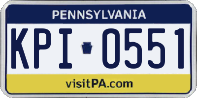 PA license plate KPI0551