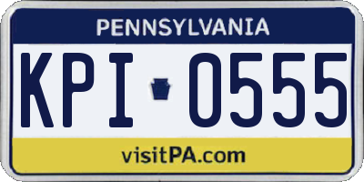 PA license plate KPI0555