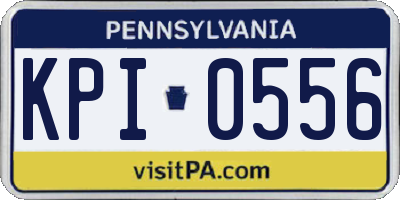 PA license plate KPI0556