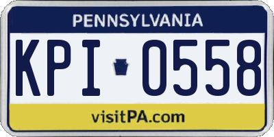 PA license plate KPI0558