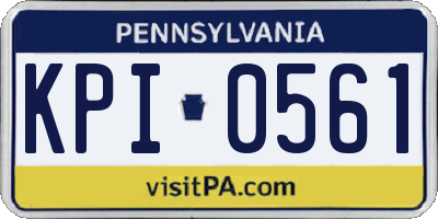 PA license plate KPI0561