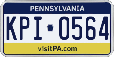 PA license plate KPI0564